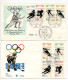 Germany, West 1971 6 FDCs Scott B472-B475 & B475a 1972 Winter Olympics In Sapporo Japan; 1 FDC Registered - 1971-1980