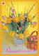 Postal Stationery - Easter Flowers - Willows - Eggs In The Basket - Red Cross 2003 - Suomi Finland - Postage Paid - Postwaardestukken