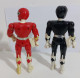 64127 Giocattolo - 2 Power Rangers Nero & Rosso - Bandai 1993 - Sonstige & Ohne Zuordnung