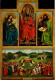 28-3-2024 (4 Y 16) Belgium - Virgin Mary By Van Eyck + Panneaux De Fond (2 Postcards) - Vierge Marie & Madones