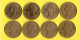 FRANCE 20 CENTIMES. MARIANNE LAGRIFFOUL. 1993, 1996, 1997, 1989, 1963, 1983, 1982, 1986. LOT DE 8 PIÈCES - Réf. N°283B - - 20 Centimes