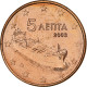 Grèce, 5 Euro Cent, 2003, Athènes, SPL, Cuivre Plaqué Acier, KM:183 - Griekenland