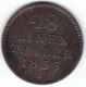 Meckl.-Strelitz Georg (1816-1860) 1/48 Taler 1855 A. (Billon) Kunzel: 615, Gereinigt, Ss - Small Coins & Other Subdivisions