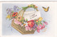 Joyeux Anniversaire --1960-- Panier De Fleurs Et Papillon   Signée  C.Vivey - Birthday