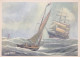 Bateau -- Illustrateur " Charly VIAUD "--  Voilier -- Bateau-pilote Allant Offrir Ses Services...large Des Côtes - Segelboote