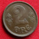 Denmark 2 Ore 1919  Dinamarca Danemark Danimarca Denemarken W ºº - Danimarca