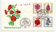 Germany, West 1974 FDC Scott B512-B515 Flowers - Campion, Foxglove, Mallow, Bellflower - 1971-1980