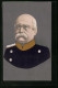 Relief-AK Portrait Otto Von Bismarck, Velourpapier  - Personnages Historiques