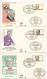 Germany, West 1975 3 FDCs Scott 1159-1160, 1201 Matthias Erzberger, Dr. Albert Schweitzer, Hans Böckler - 1971-1980