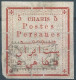 PERSIA PERSE IRAN,1902 The Provisoire Handstamp Type II On 5ch(NARROW(5)UPPER LEFT CORNER)Mint-Rare - Irán