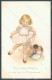 Artist Signed Pearse S. B. Child Girl Doll Teddy M.M. Vienne 856 Postcard HR2578 - Other & Unclassified