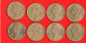 FRANCE 20 CENTIMES. MARIANNE LAGRIFFOUL. 1972, 1984, 1988, 1987, 1976, 1994, 2000, 1997. LOT DE 8 PIÈCES - Réf. N°289B - - 20 Centimes