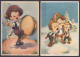 Portugal - Lot 2 EP CP De Vœux (Noël & Nouvel An) Bilhete Postal $30 - 1 Neuf + 1 Circulé Pour PORTO 1948 (illustrations - Interi Postali