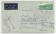 AUSTRALIA TASMANIA 2L SOLO LETTRE COVER AVION MOSEBERY 6 DEC 1953 TO FRANCE - Lettres & Documents