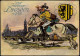 Ansichtskarte Dresden BRIEFMARKEN-AUSSTELLUNG Sachsenschau Künstlerkarte 1956 - Dresden