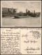 Ansichtskarte Kehl Rhein Hafen Schaufelraddampfer, Krähne 1916  Feldpoststempel - Kehl