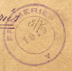Lettre Recommandé 15/07/1909 (> Tarif En Vigueur Dès Le 01/07/1919) Affr. OBP 142 - Cachet De Fortune FRAMERIES 1919 - 1915-1920 Alberto I