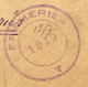 Lettre Recommandé 15/07/1909 (> Tarif En Vigueur Dès Le 01/07/1919) Affr. OBP 142 - Cachet De Fortune FRAMERIES 1919 - 1915-1920 Albert I