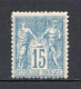 - FRANCE N° 101 Neuf * MH - 15 C. Bleu Type Sage II - Cote 40,00 € - - 1876-1898 Sage (Type II)