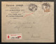 Lettre Recommandé Affr. OBP 113 - 35c - JEMAPPES > Frameries - 1912 Pellens