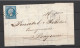 Lettre Avec Napoléon N°14, Lyon PC 1818,  Haut De "0" Ouvert, 1860 - 1853-1860 Napoleone III