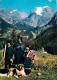 Folklore - Costumes - Costumes De Pralognan La Vanoise - Massif De La Vanoise - Chiens Saint Bernard - Voir Scans Recto  - Costumes