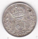 Grande Bretagne. 3 Pence 1918 . George VI, En Argent , KM# 813, Superbe - F. 3 Pence