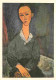 Art - Peinture - Amedeo Modigliani - Femme Au Col Blanc - Carte De La Loterie Nationale - Les Chefs D'oeuvre Du Musée De - Peintures & Tableaux