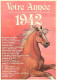 Animaux - Chevaux - Votre Année - 1942 - CPM - Voir Scans Recto-Verso - Horses