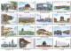 China Postcard Beautiful Chinese City Handdrawn Landscape Postcard，16 Pcs - China