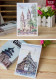 Delcampe - China Postcard Beautiful Chinese City Handdrawn Landscape Postcard，16 Pcs - Cina