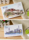 Delcampe - China Postcard Beautiful Chinese City Handdrawn Landscape Postcard，16 Pcs - Cina