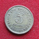 Malaya And British Borneo 5 Cents 1958 H W ºº - Malaysie