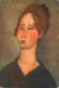 Art - Peinture - Amedeo Modigliani - La Bourguignonne - CPM - Voir Scans Recto-Verso - Schilderijen