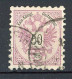 AUTRICHE - 1883 Yv. N° 45 (o) 50k Violet Cote 100 Euro  BE  2 Scans - Gebruikt