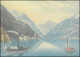 Schweiz 1342 Schiffspost / Postschiff 1987, PTT-Grußkarte Zum Jahreswechsel - Maximumkarten (MC)