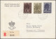 Liechtenstein 371-373 Bäume Und Sträucher 1958, Satz Auf USA-R-FDC VADUZ 12.8.58 - Covers & Documents