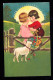 Kinder Auf Weidezaun, Lamm Frisst Die Blumen Aus Dem Korb, Düren 1.3.1930 - Sonstige & Ohne Zuordnung