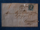 LETTRE  1860 -    SCHLESTADT-  - NAPOLEON  NON  DENTELE. BLEU  20 C. - 1849-1876: Classic Period