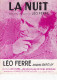 LEO FERRE  - Partition : LA NUIT - Spartiti