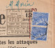 1943 - MERCURE - 10c PAIRE SUR JOURNAL COMPLET "LA PETITE GIRONDE" BORDEAUX - PROPAGANDE ET INFOS DE GUERRE STALINGRAD ! - Guerre De 1939-45