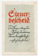 Steuer Bescheid.14 03 1921.Nordhausen. - Sonstige & Ohne Zuordnung