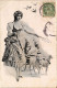 CPA AK Lady - Lambs - Bunnies - Easter ARTIST SIGNED (1387120) - 1900-1949