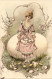 CPA AK Lady - Eggs - Chicks - Easter ARTIST SIGNED (1387048) - 1900-1949