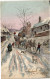 CPA AK Horse Wagon On A Winter Street ARTIST SIGNED (1387034) - 1900-1949