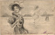 CPA AK Elegant Ladies In The Snow ARTIST SIGNED (1387556) - 1900-1949