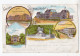 126 - Gruss Aus DÜSSELDORF *litho*1900**AMBULANT**Aachen-Dortmund ZUG**VERVIERS-BRUXELLES* T(axes)* - Duesseldorf