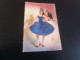 BELLE CARTE ILLUSTRATION BRODEE.."POSTALES  DE ESPANA" ..DANSEUSE ET TORERO..SIGNE ELSE - Embroidered