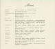 VIEUX PAPIERS  MENU  DU " S/S JADOTVILLE   -   DINER DU MERCREDI  20 JUILLET  1960 ". - Menükarten