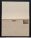 Saargebiet 1921, Postkarte P10 Doppelkarte Ungebraucht - Ganzsachen